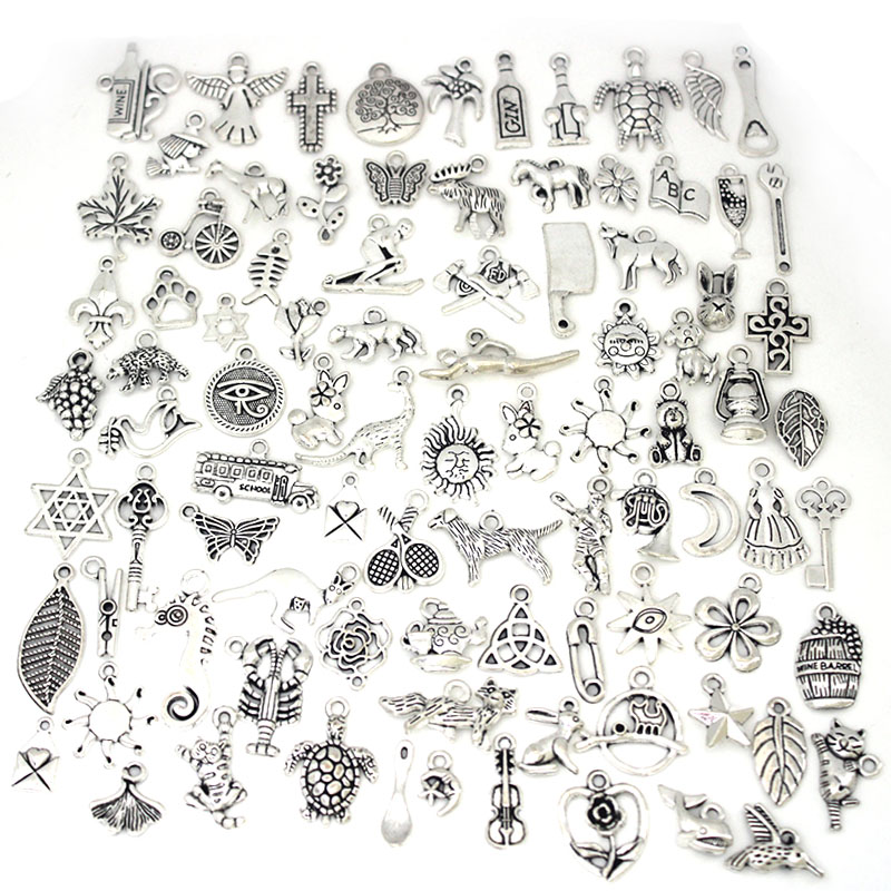 50Pcs/Lot Tibetan Silver Mixed - Art Craft Flower Making avaliação e preço