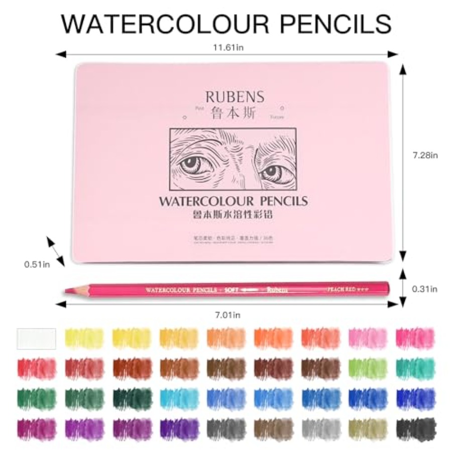 Watercolor Pencils Sets, 36 Co - Colored Pencil Professional avaliação e preço
