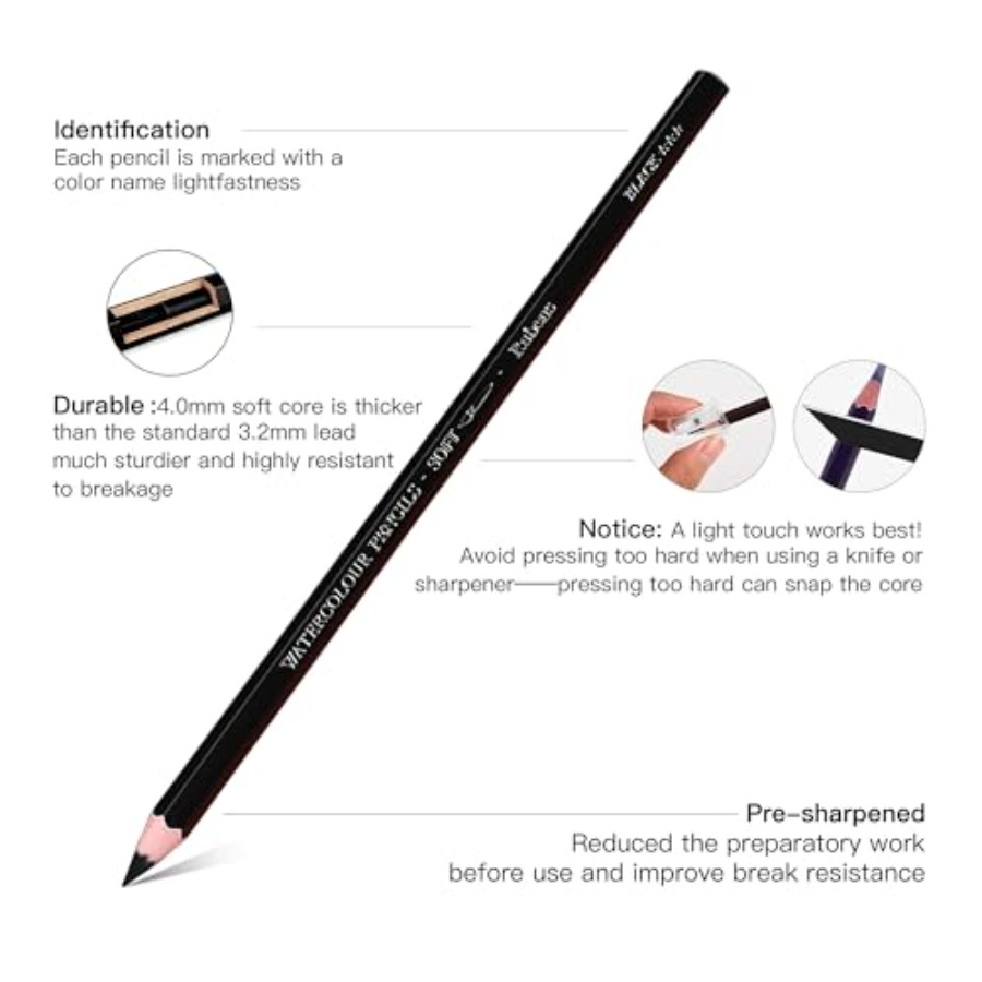 Watercolor Pencils Sets, 36 Co - Colored Pencil Professional avaliação e preço