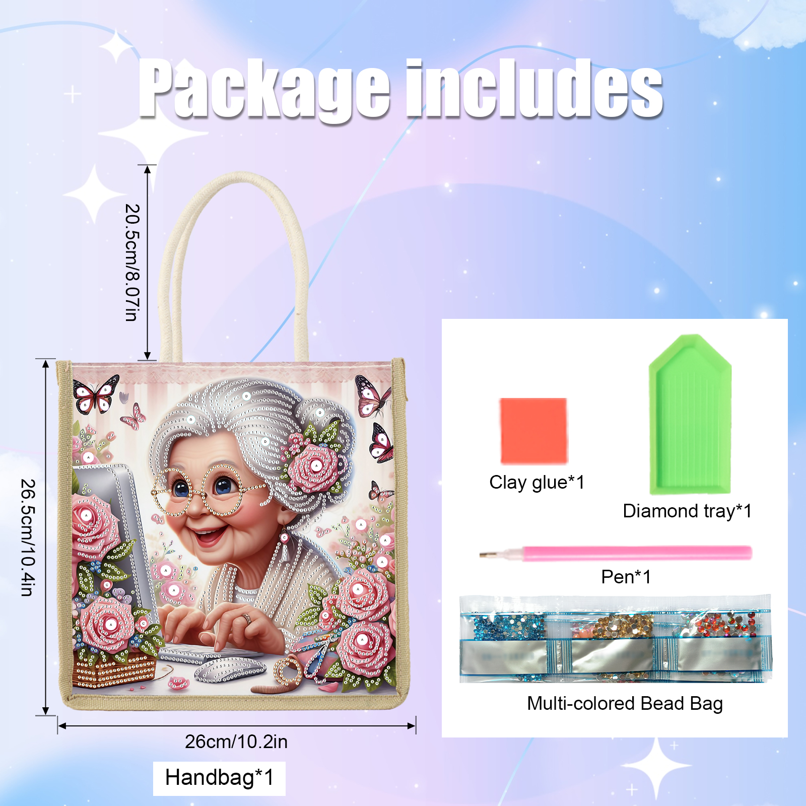 Diamond Art Painting Handbag K - Art Craft Kit avaliação e preço