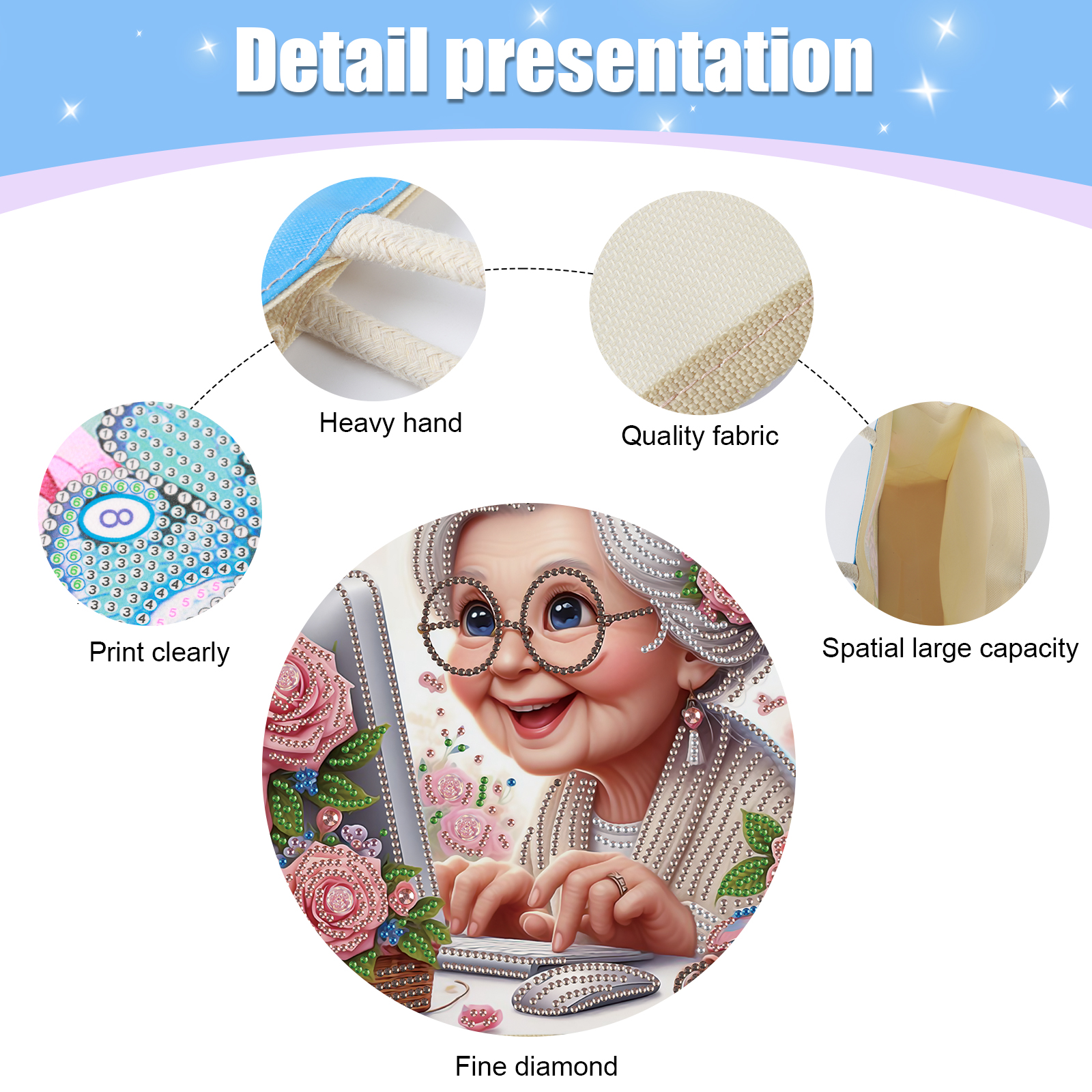 Diamond Art Painting Handbag K - Art Craft Kit avaliação e preço