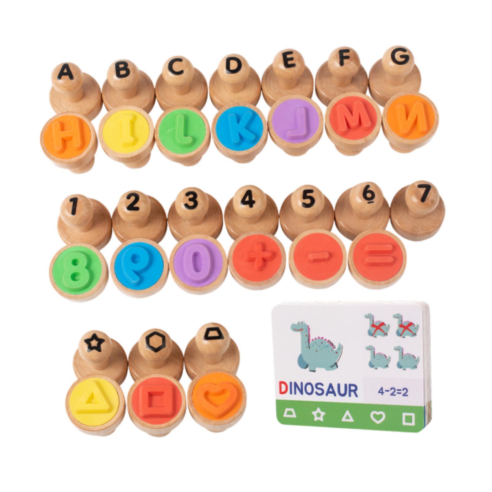 Wooden Alphabet Number Stamp E - Art Craft 3 Year Old avaliação e preço
