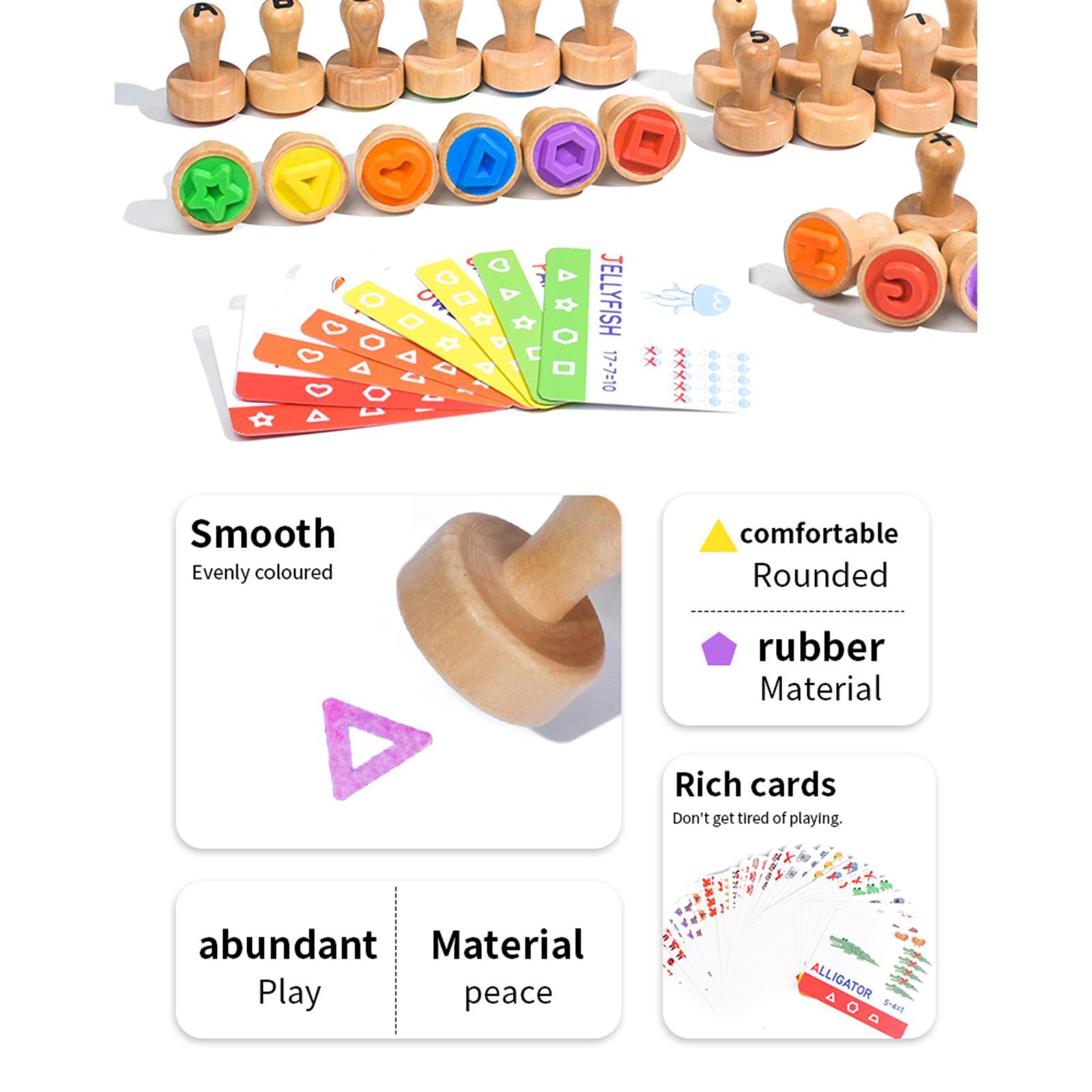 Wooden Alphabet Number Stamp E - Art Craft 3 Year Old avaliação e preço