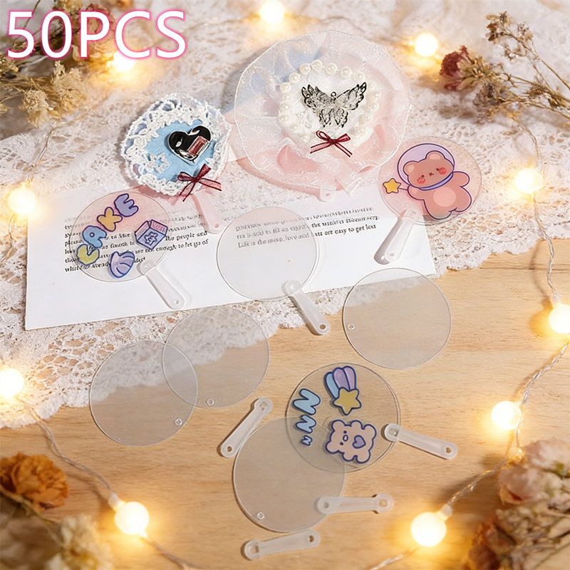 Mini Blank Fans, Transparent D - Art Craft Ideas For Kids avaliação e preço