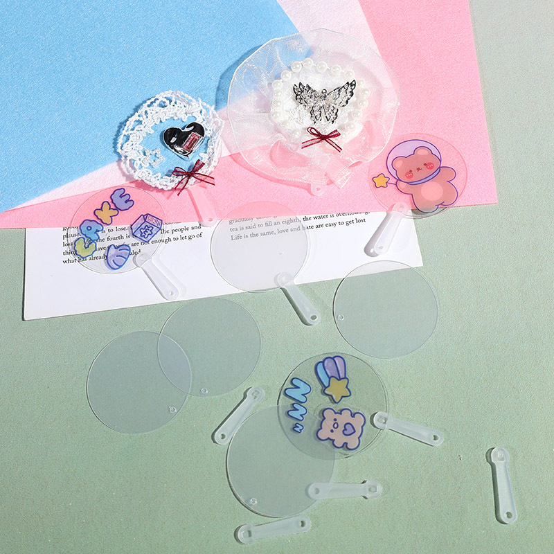 Mini Blank Fans, Transparent D - Art Craft Ideas For Kids avaliação e preço
