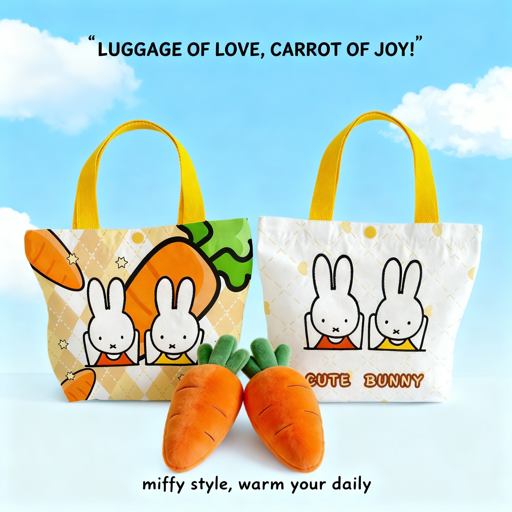 Creative Cartoon Miffy Rabbit  - Art Craft Bag avaliação e preço