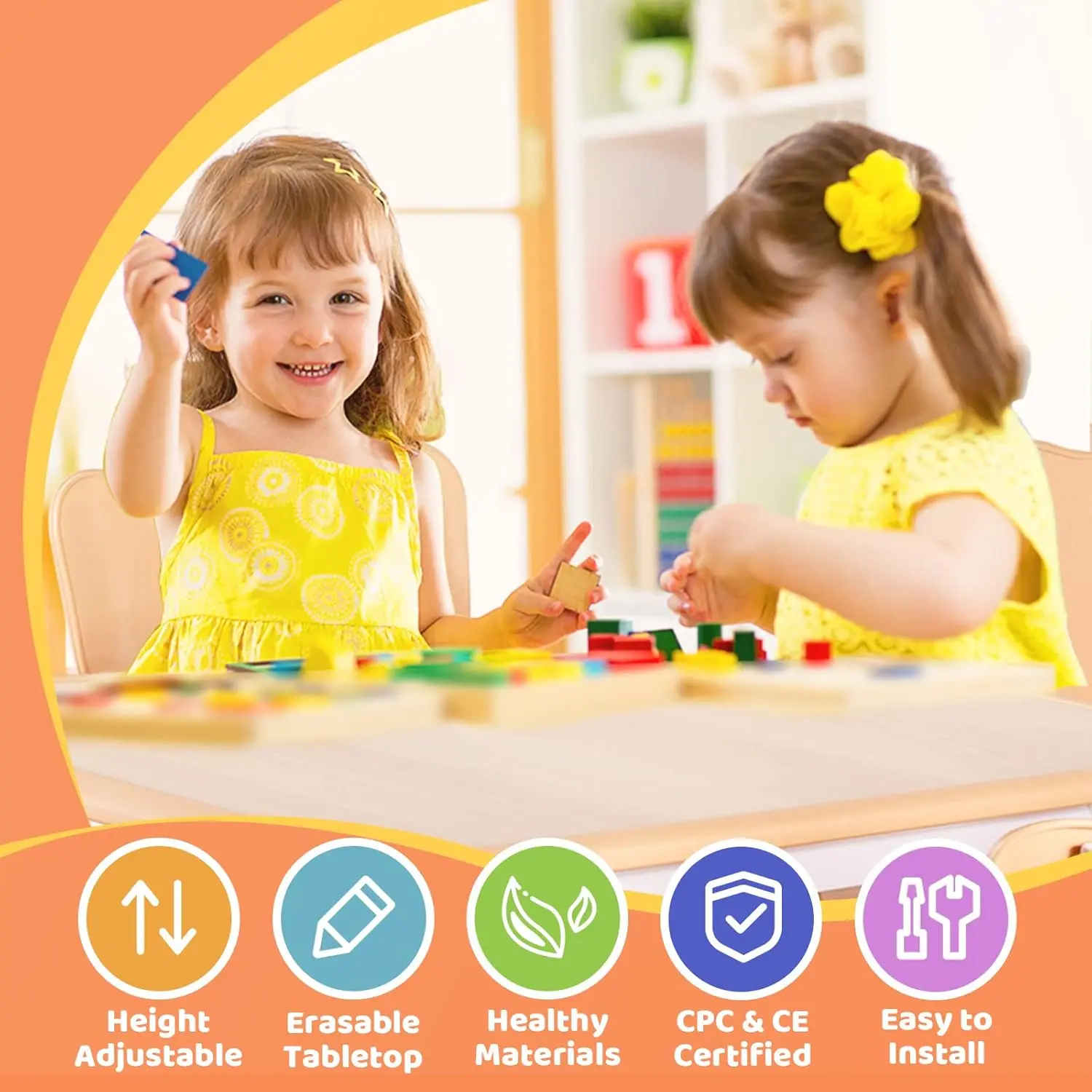 Kids Table and 2 Chairs Set, H - Art Craft Toddlers avaliação e preço