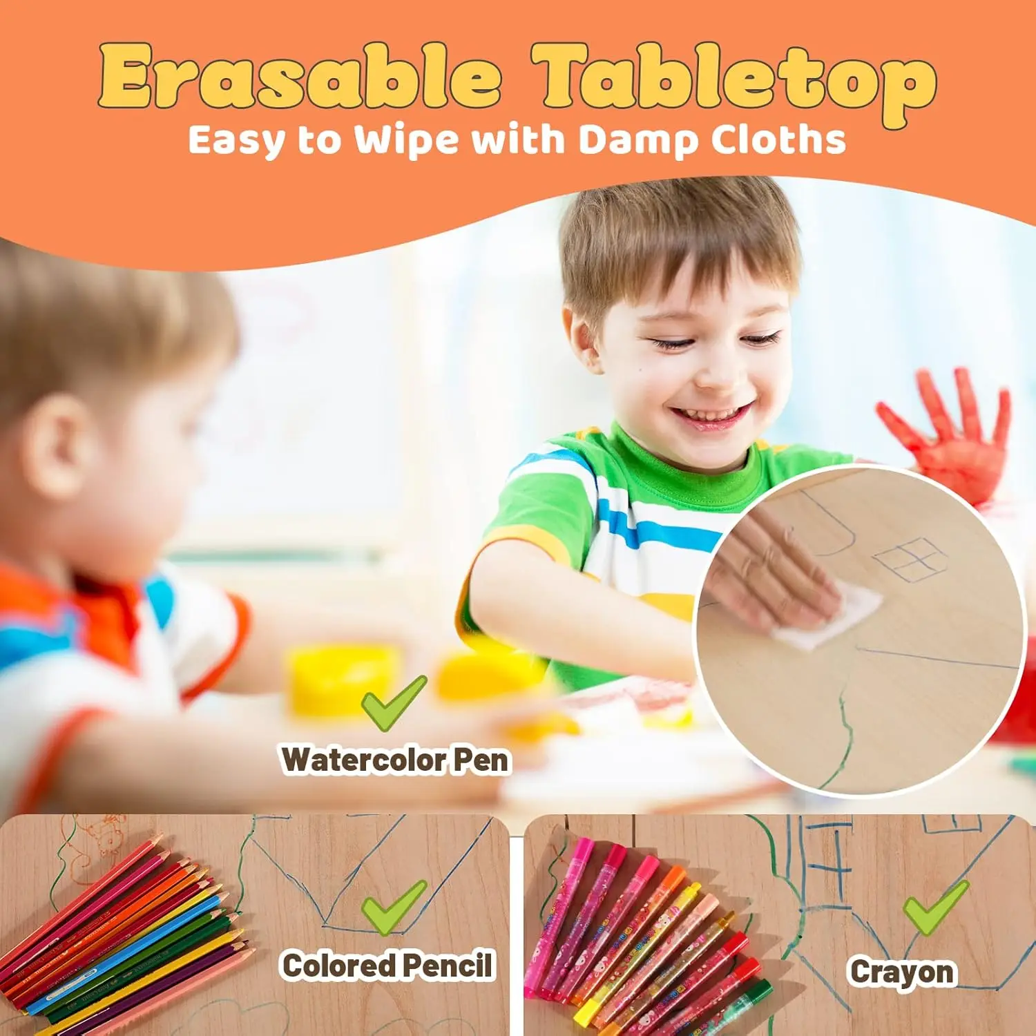 Kids Table and 2 Chairs Set, H - Art Craft Toddlers avaliação e preço