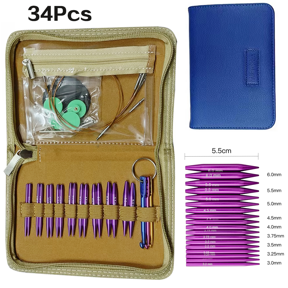 A Set of 34 Knitting Tools Cro - Knitting Needle Circular avaliação e preço