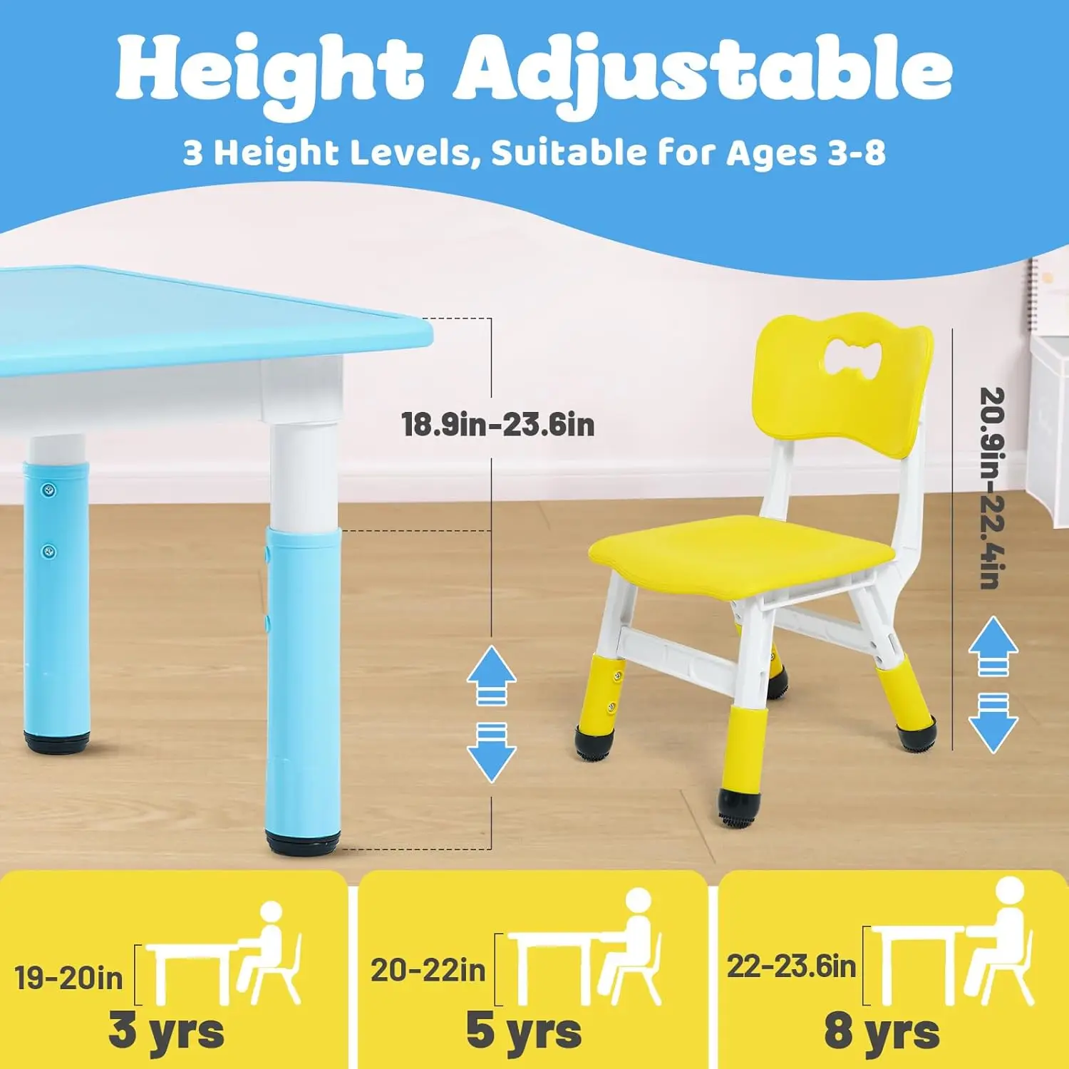 Kids Table and 2 Chairs Set, H - Art Craft Toddlers avaliação e preço