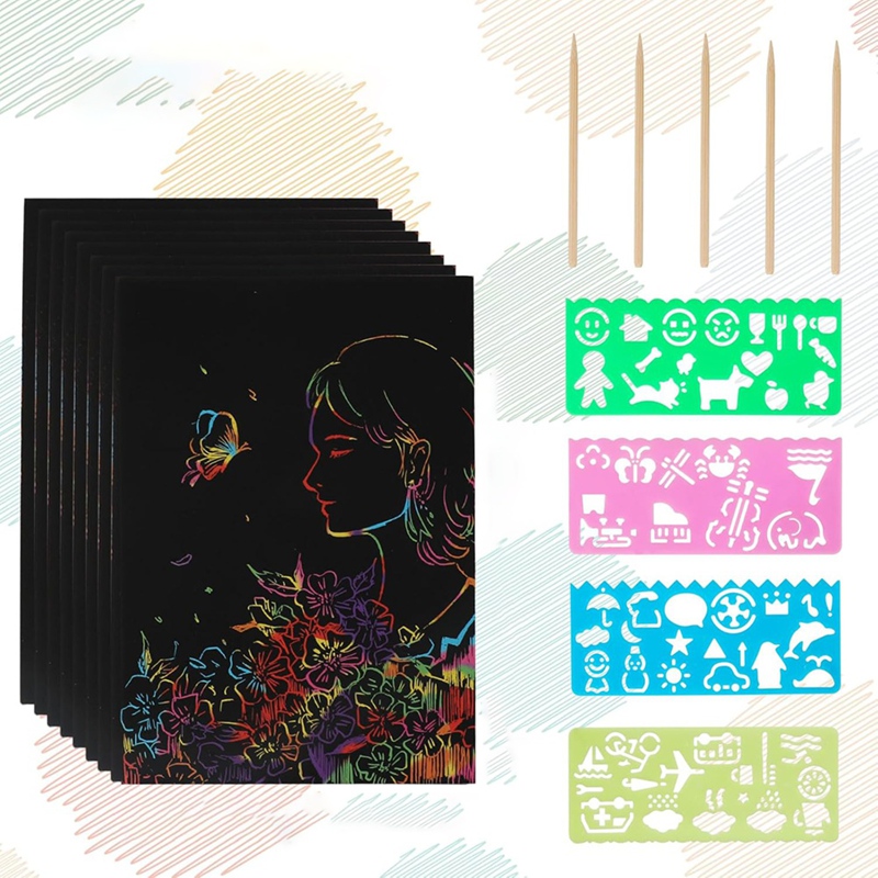 Scratch Paper Art Set, Black C - Art Craft Gifts avaliação e preço