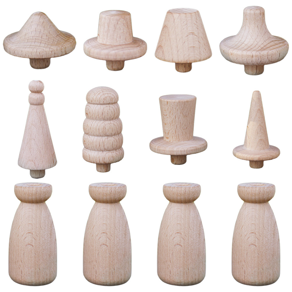 1Set Blank Wood Peg Unfinished - Art Craft Ideas For Kids avaliação e preço