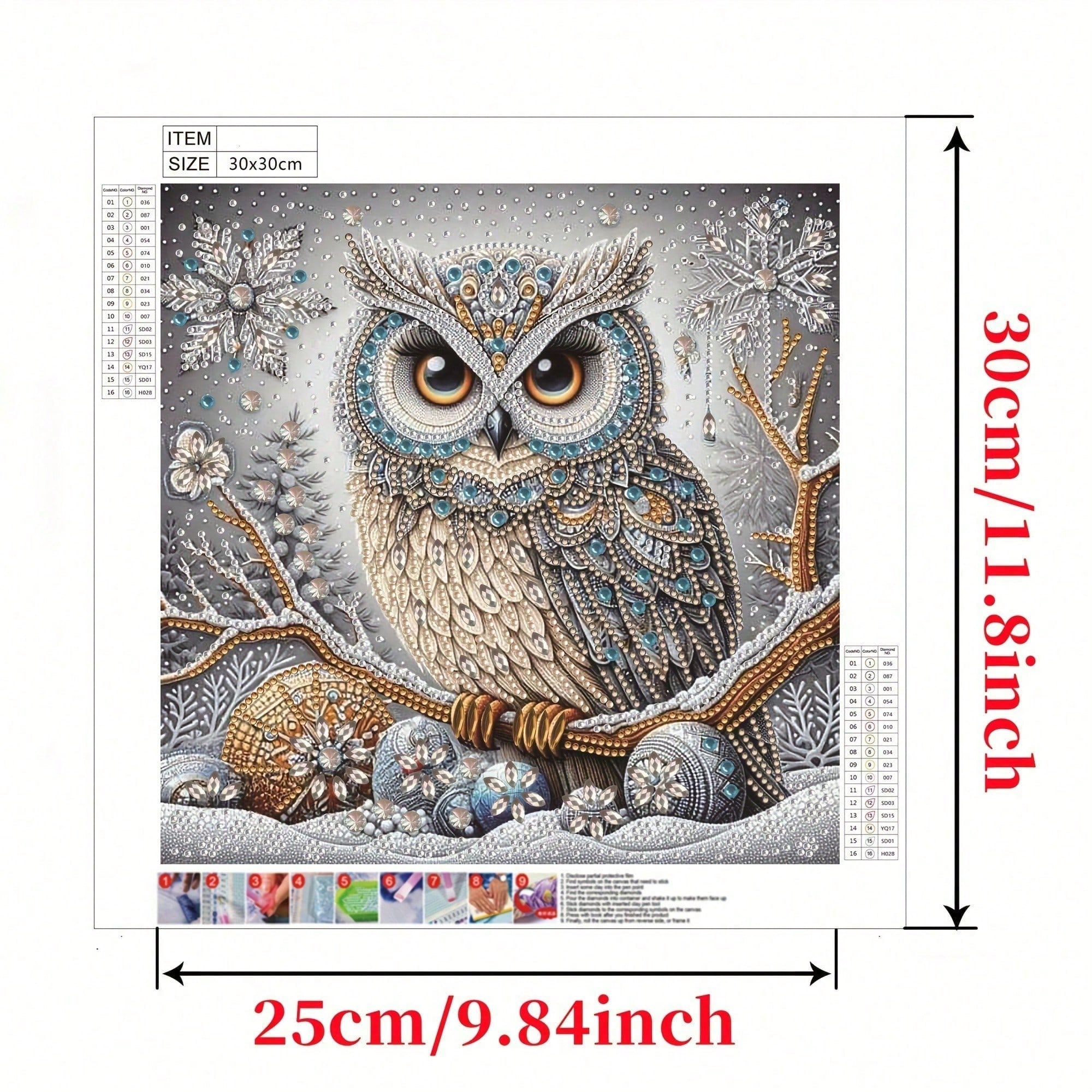 5D Special Shape Owl Diamond A - Art Craft Kits For Adults avaliação e preço