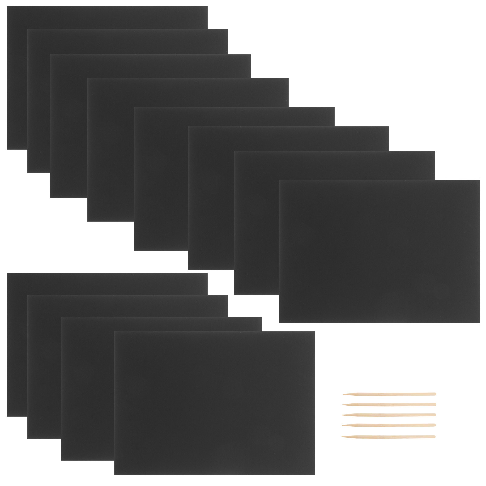 55Pcs Scratch Paper Set Black  - Art Craft With Paper avaliação e preço