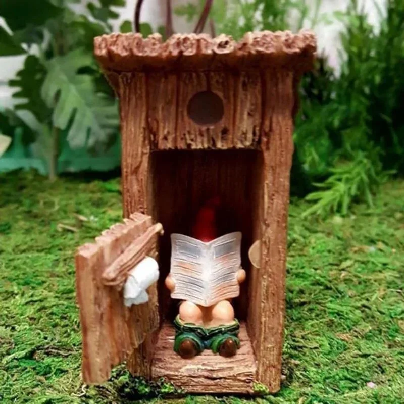 Reading Book Gnome Statue Scul - Art Craft Door avaliação e preço