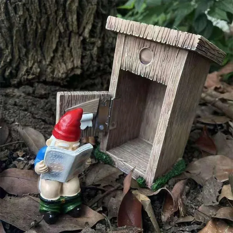 Reading Book Gnome Statue Scul - Art Craft Door avaliação e preço