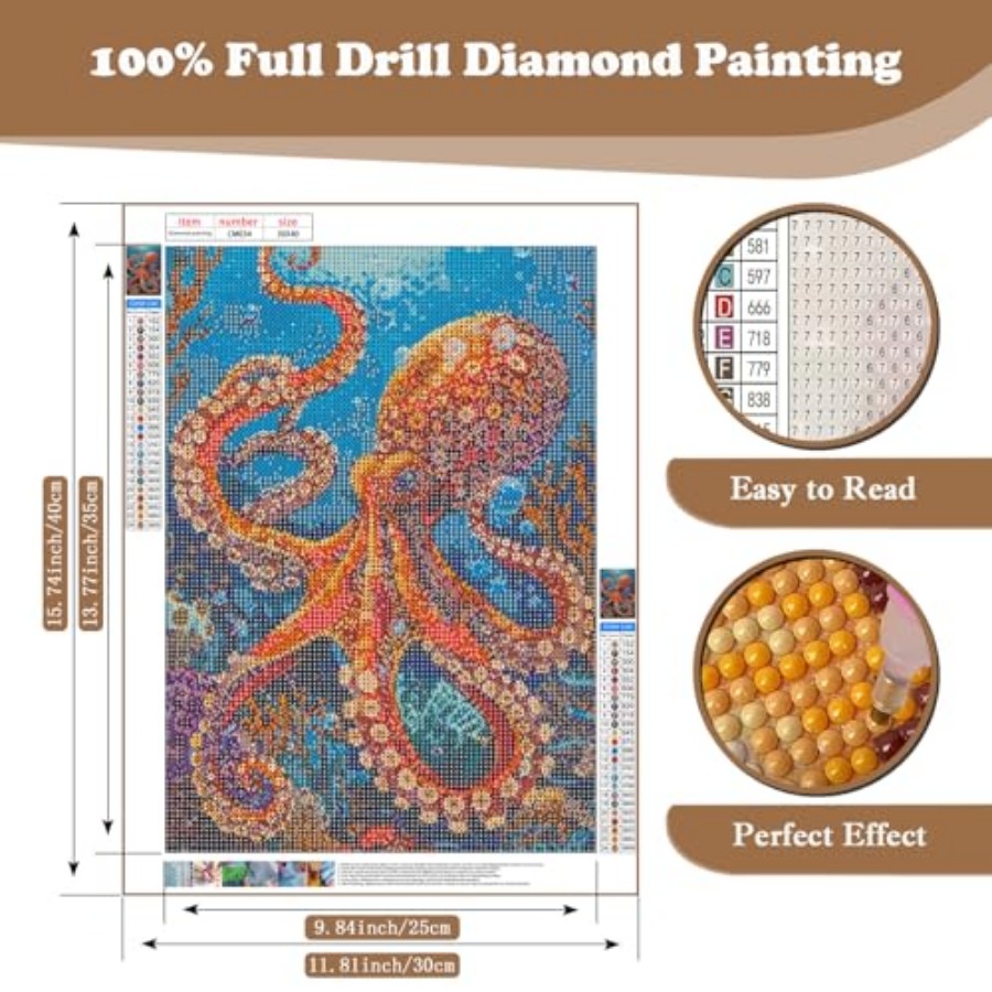 Octopus Diamond Art Kits for A - Art Craft Kits For Adults avaliação e preço