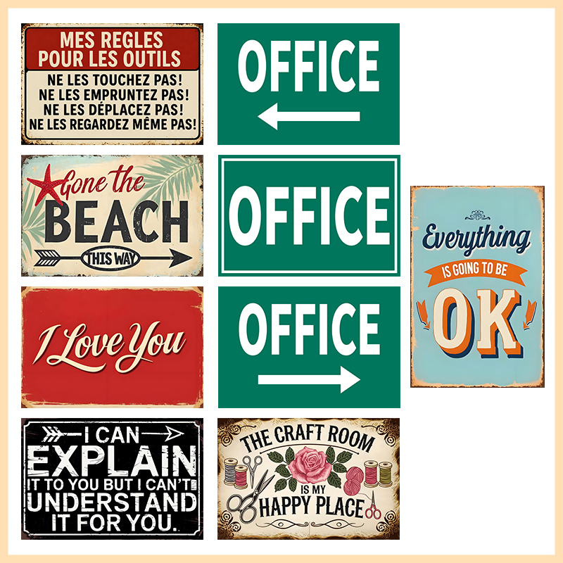 Vintage Office & Craft Room Me - Art Craft Quotes avaliação e preço