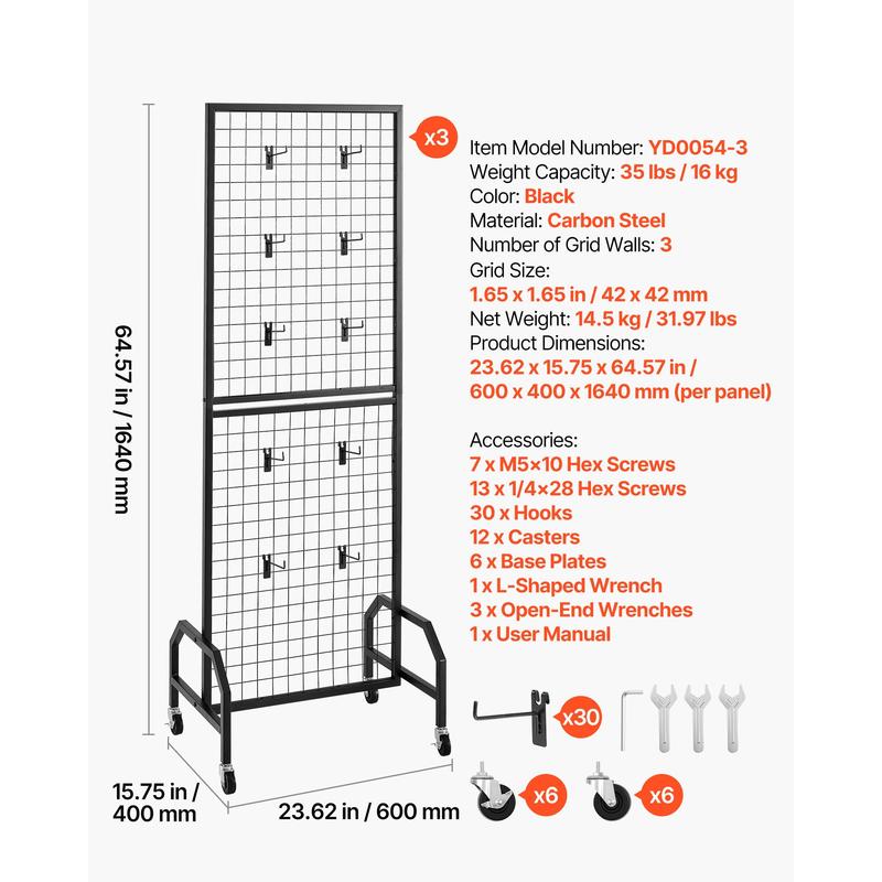 3 Packs Mesh Wall Grids 1.9 x  - Exhibition Of Art And Craft avaliação e preço