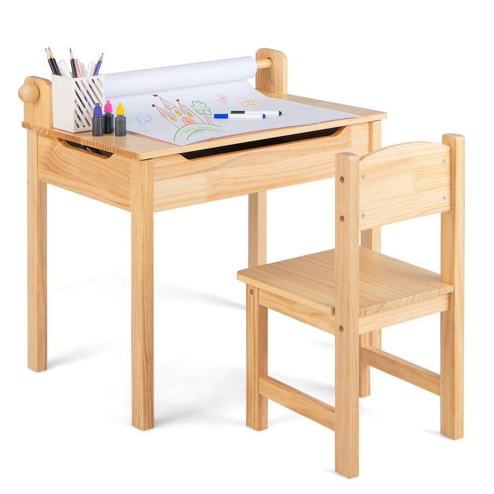 Kids Table and Chair Set, Flip - Art Craft Toddlers avaliação e preço