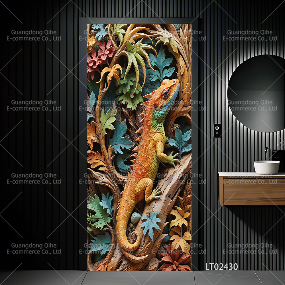 3D Animal Relief Door Stickers - Art Craft Door avaliação e preço