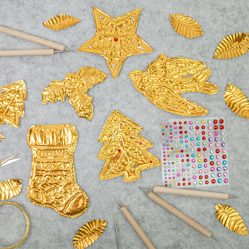 DIY Gold Foil Art Relief Chris - Art Craft With Paper avaliação e preço