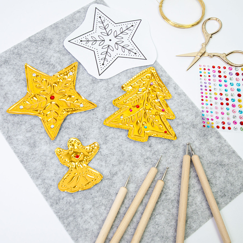 DIY Gold Foil Art Relief Chris - Art Craft With Paper avaliação e preço