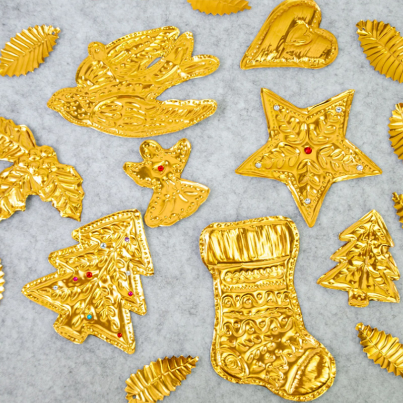 DIY Gold Foil Art Relief Chris - Art Craft With Paper avaliação e preço