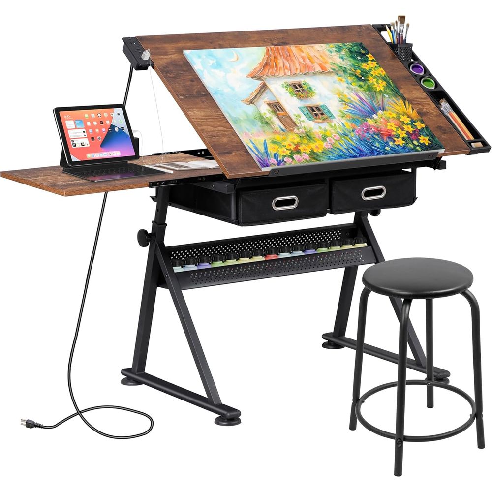 Adjustable Drafting Table with - Art & Craft Jojo avaliação e preço
