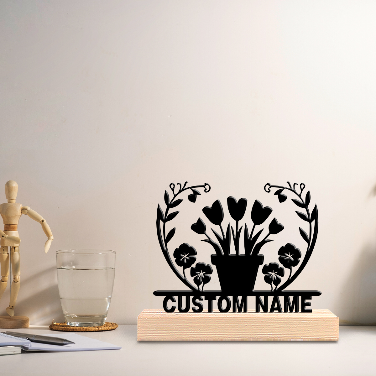 1pc flower grass Custom Text I - Art Craft Gifts avaliação e preço