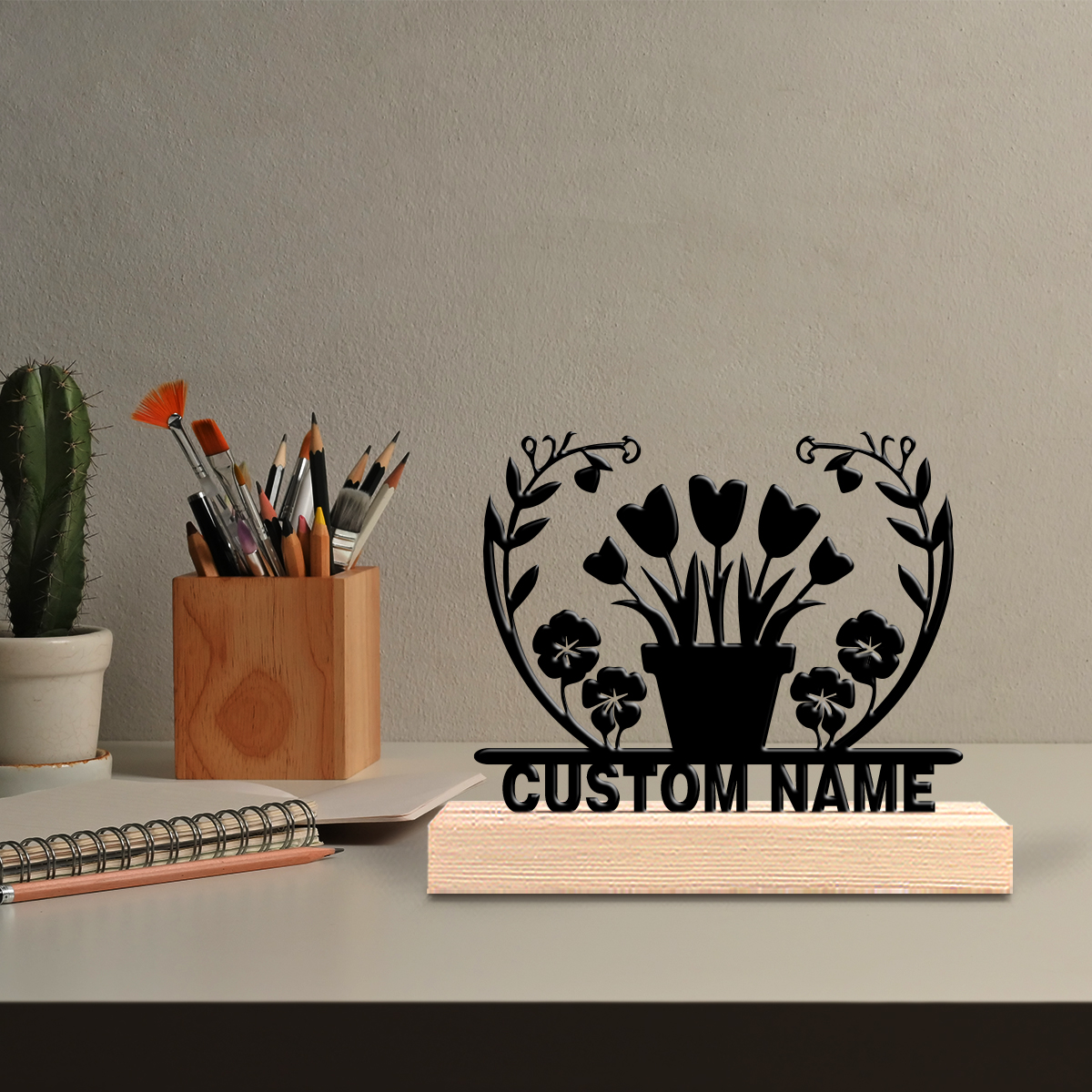 1pc flower grass Custom Text I - Art Craft Gifts avaliação e preço