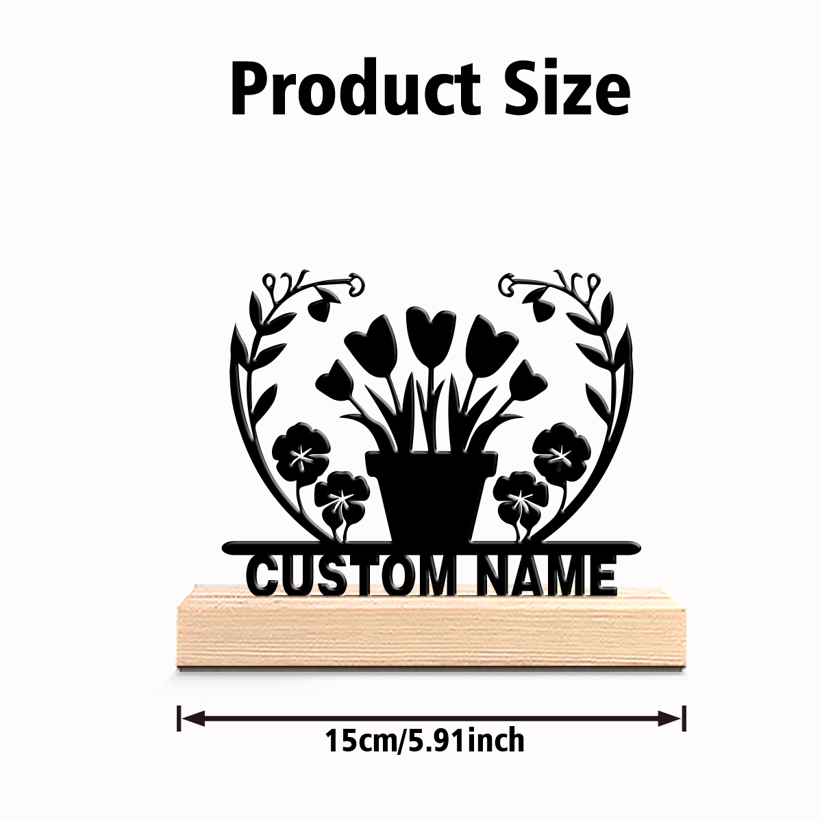 1pc flower grass Custom Text I - Art Craft Gifts avaliação e preço