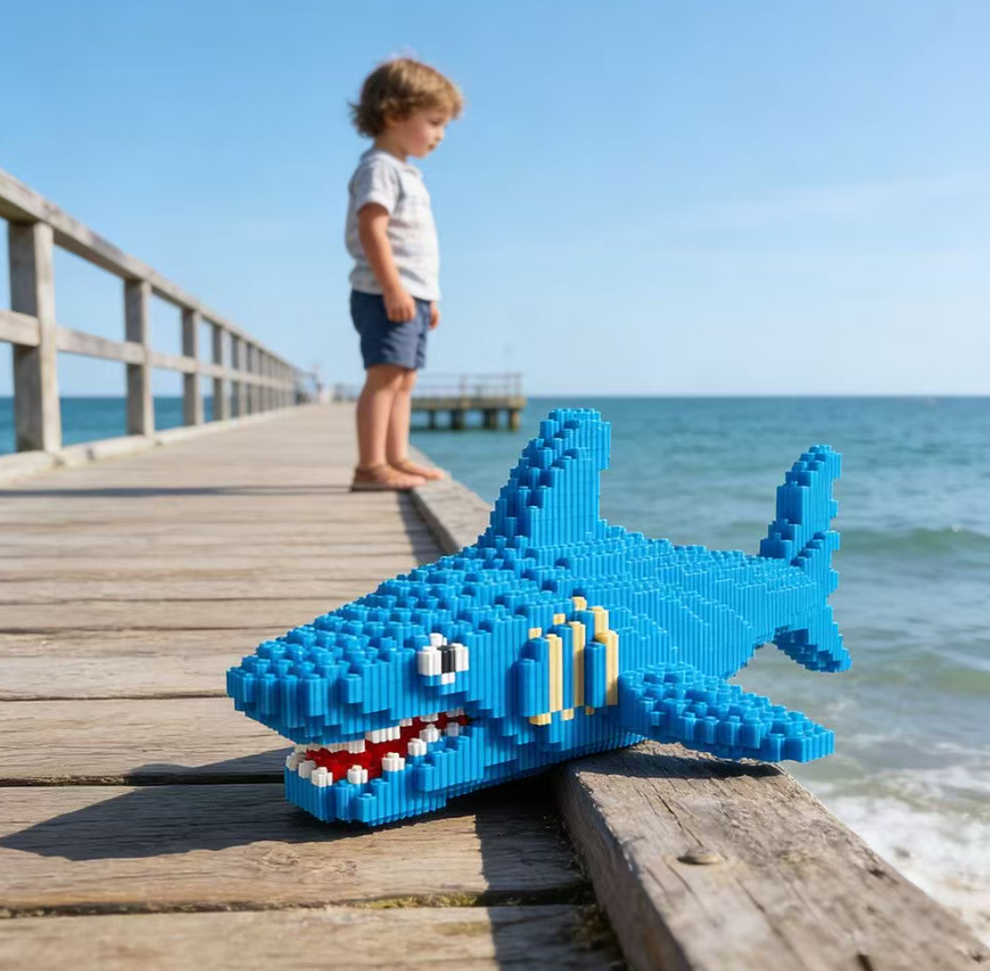 Shark Shaped Micro Particle Bu - Art Craft Bar avaliação e preço