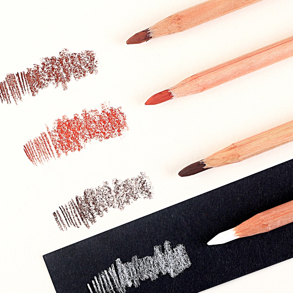 4Pcs Professional Sketch Charc - Colored Pencil Professional avaliação e preço
