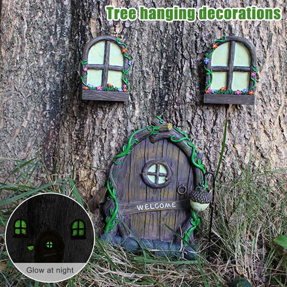 3pcs Tree Sculpture Garden Gno - Art Craft Door avaliação e preço