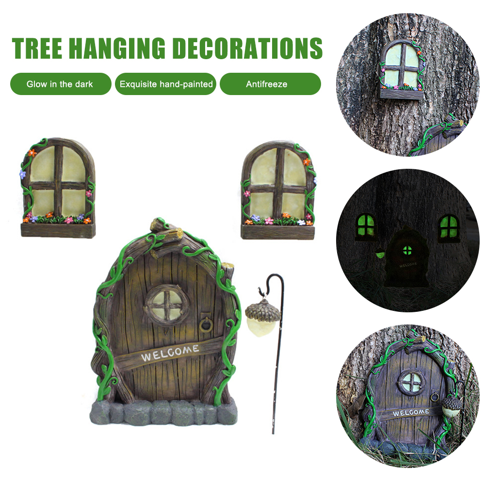 3pcs Tree Sculpture Garden Gno - Art Craft Door avaliação e preço