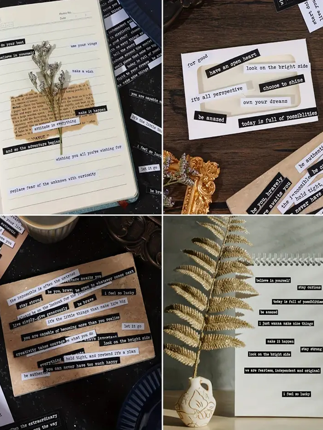 8 Sheets/406pcs Motivational Q - Art Craft Quotes avaliação e preço