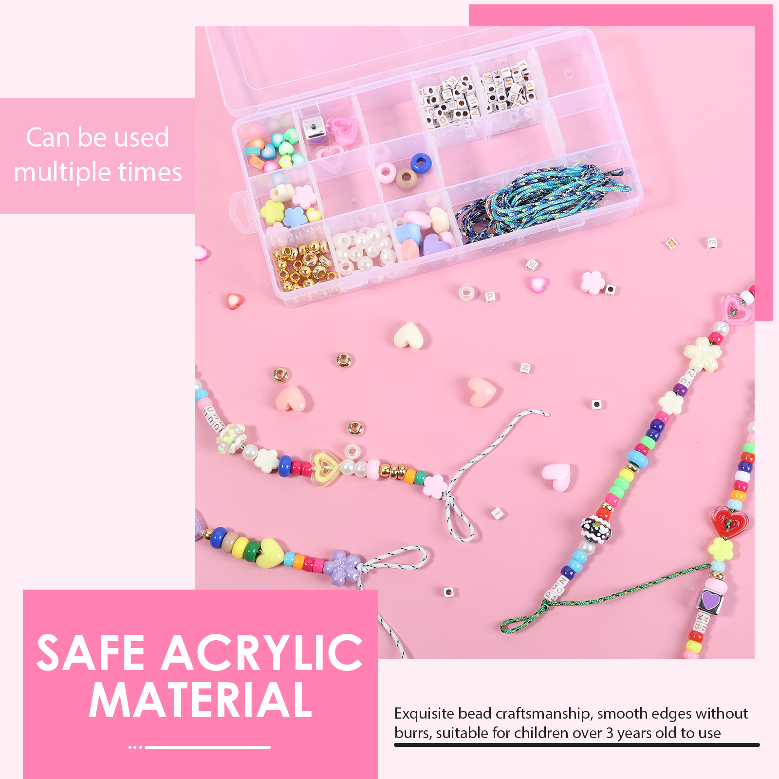 421PCS Beaded Keychain Making  - Art Craft Gifts avaliação e preço