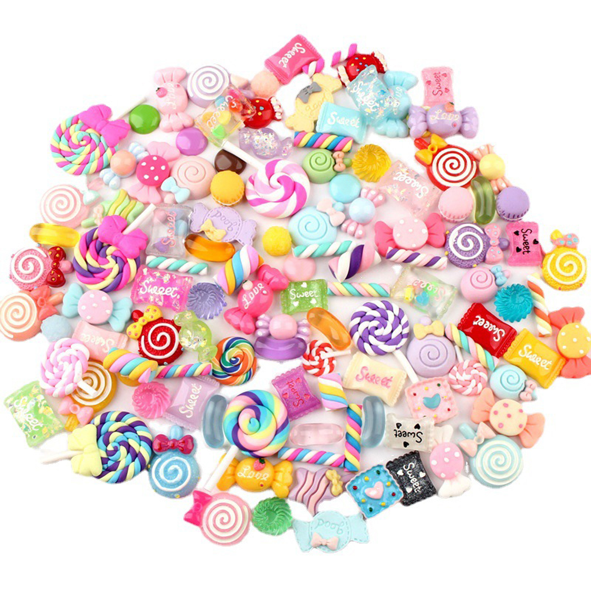 30pcs Random Candy Slime Charm - Art Craft Resin avaliação e preço