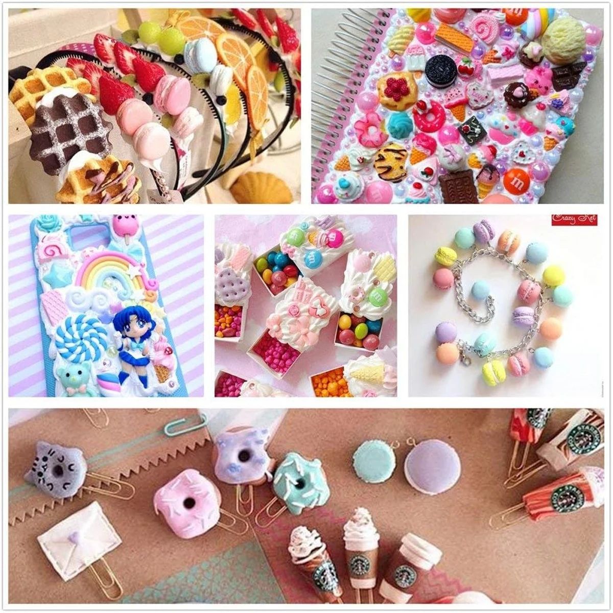 30pcs Random Candy Slime Charm - Art Craft Resin avaliação e preço