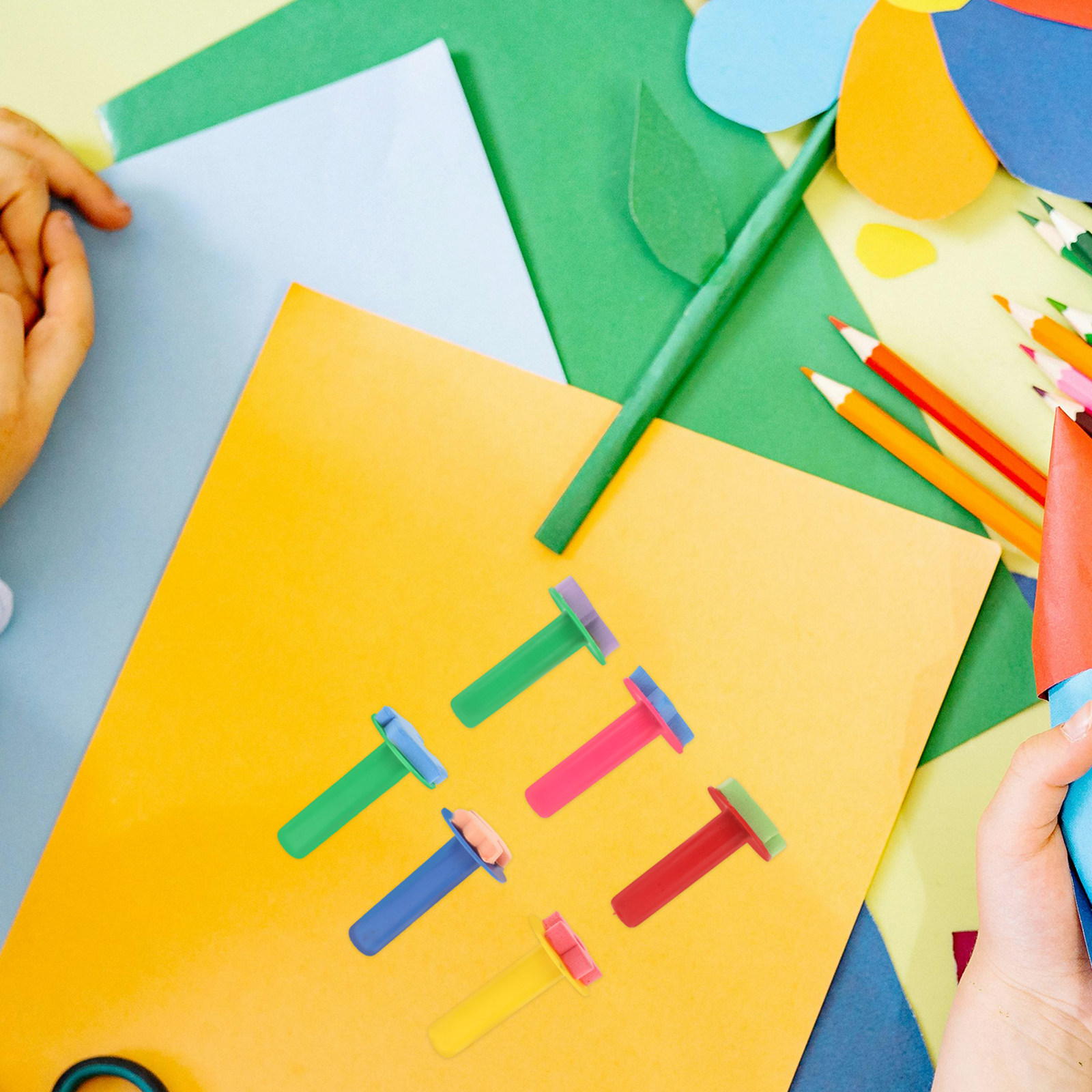 6Pcs Sponge Painting Stamps fo - Art Craft Toddlers avaliação e preço