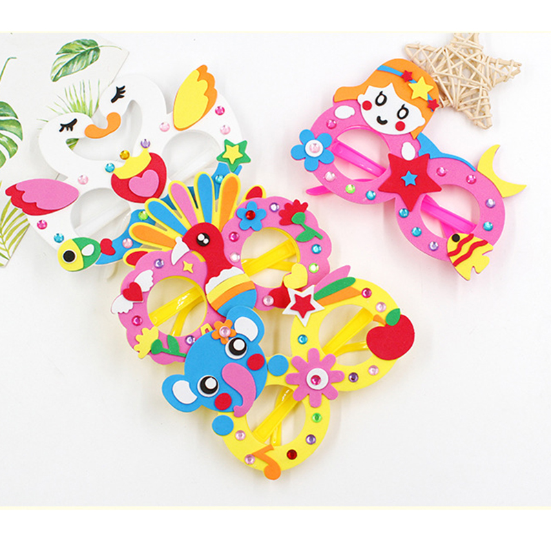 2/6/12 Sets Cartoon EVA Diamon - Art Craft Glasses avaliação e preço