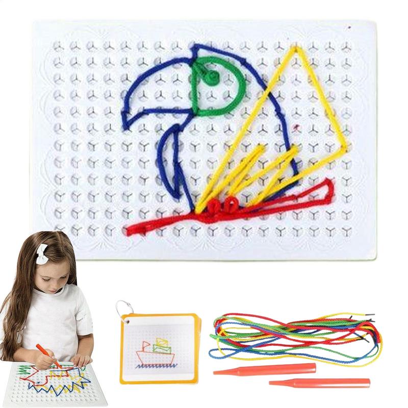 Thread Board For Kids Colorful - Art Craft Toddlers avaliação e preço