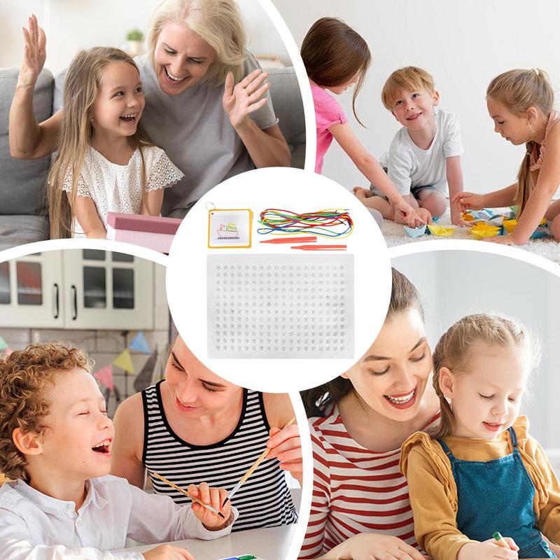 Thread Board For Kids Colorful - Art Craft Toddlers avaliação e preço