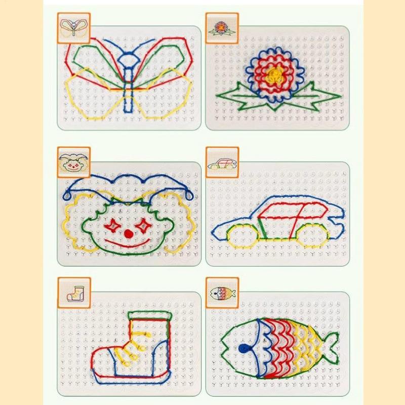 Thread Board For Kids Colorful - Art Craft Toddlers avaliação e preço
