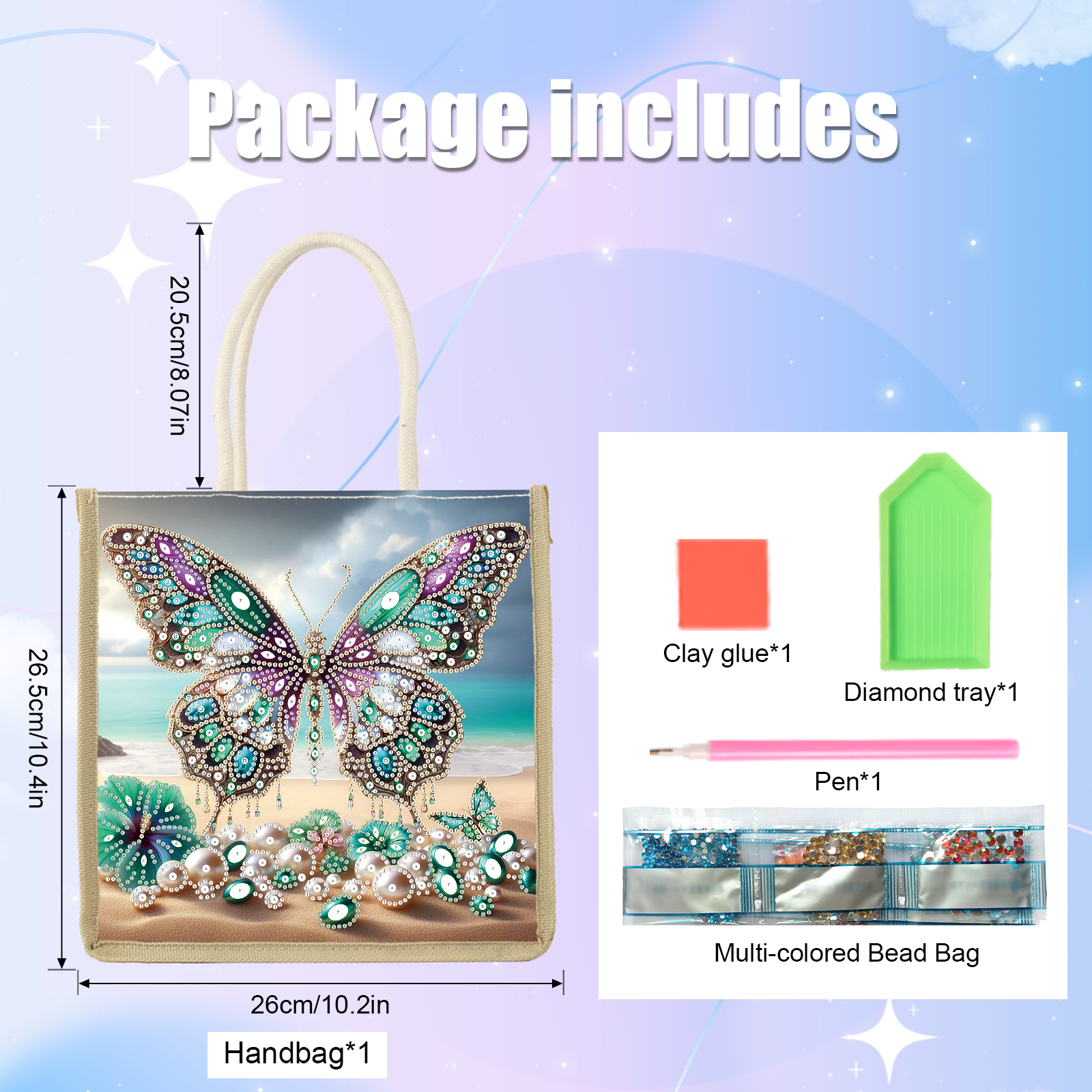 Diamond Art Painting Handbag K - Art Craft Kit avaliação e preço