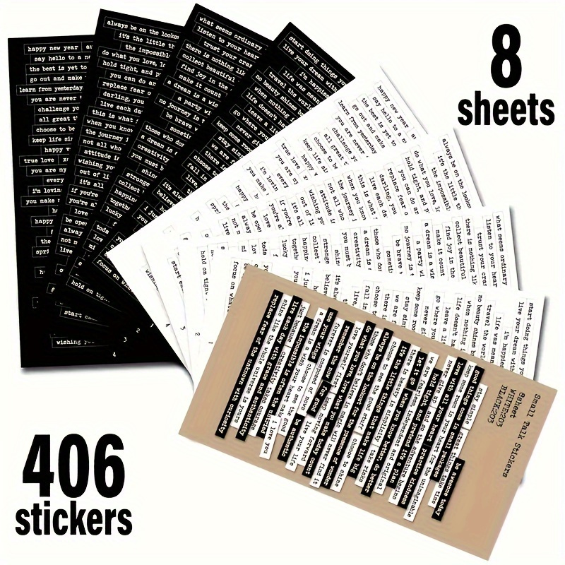 406pcs Inspirational Quote Sti - Art Craft Quotes avaliação e preço