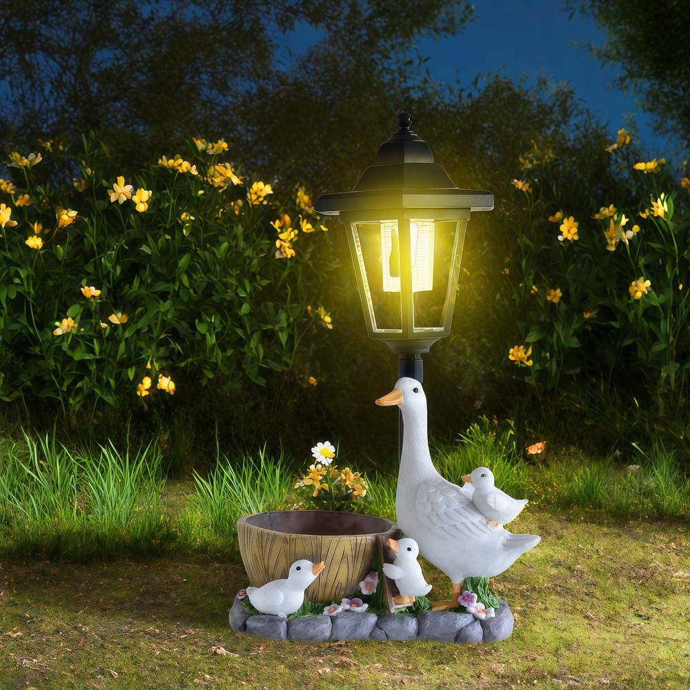 Solar Duck Night Light Garden  - Art Craft Resin avaliação e preço
