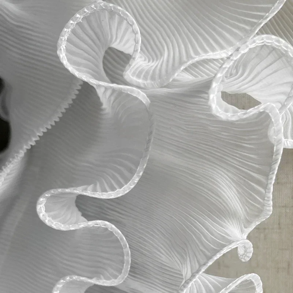 Mist Lace Fabric Pleated Textu - Art Craft Upholstery avaliação e preço