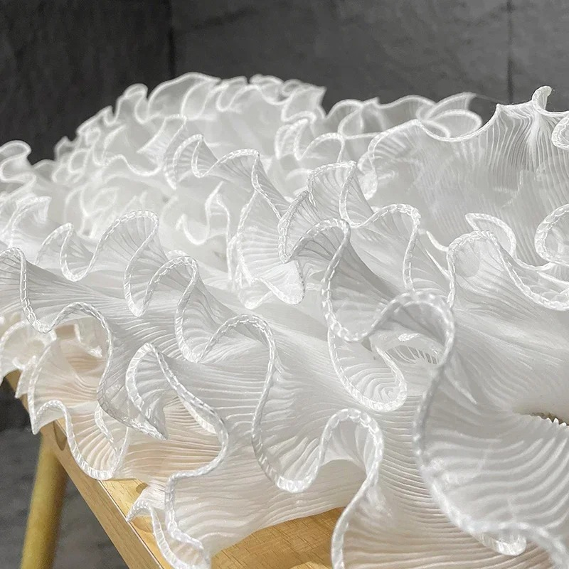 Mist Lace Fabric Pleated Textu - Art Craft Upholstery avaliação e preço